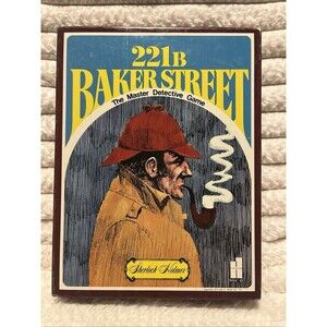 VINTAGE 221B Baker Street Master Detective Board Game 1977 Hansen